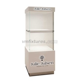 High End Custom Ritel Berdiri Bebas Ritel Kaca Portabel Perhiasan Display Case