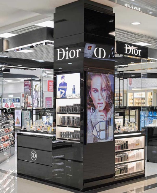 Luxury Custom Creative Design Wooden Shopping Mall Perfume Kiosk Showcase