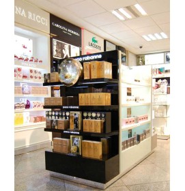Creative Design Modern Custom Retail Wooden Wall Cosmetic Display Racks