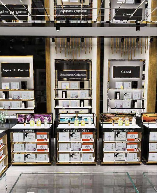 Creative Custom Perfume Store Design Retail Modern Perfume Shop Display Rack Showcase