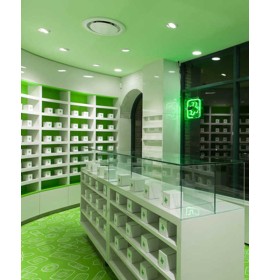 Custom Creative Modern Retail Modern Pharmacy Medical Shop Counter Furniture Design