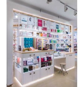 Custom Creative Modern Retail Modern Medical Store Racks and Counter Design