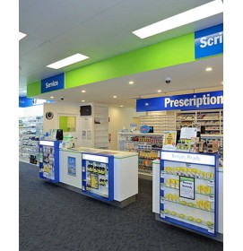 Custom Creative Modern Retail Modern Pharmacy Showcase Design For Medical Store