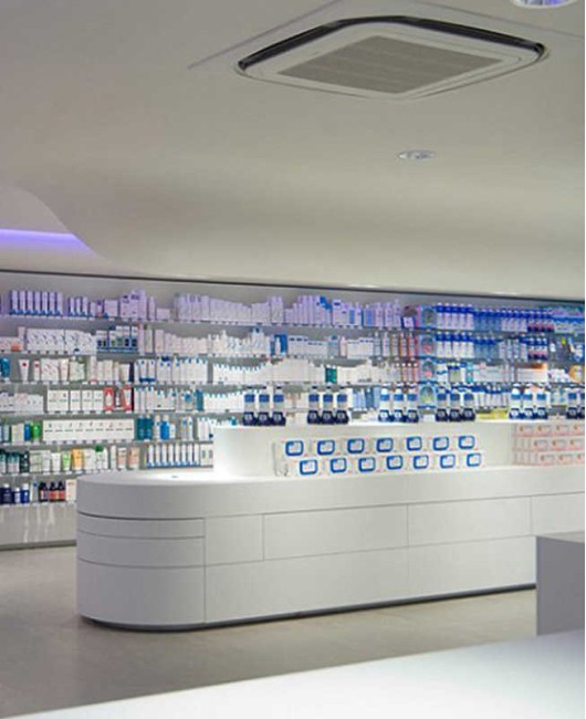 Custom Creative Modern Retail Modern Medicine Shop Interior Decoration