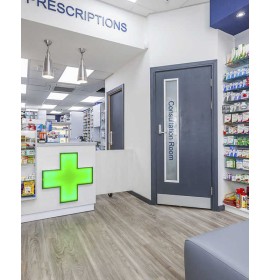 Custom Creative Modern Retail Wooden Interior Design For Pharmacy Shop