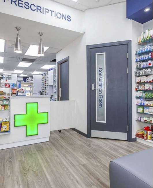 Custom Creative Modern Retail Wooden Interior Design For Pharmacy Shop