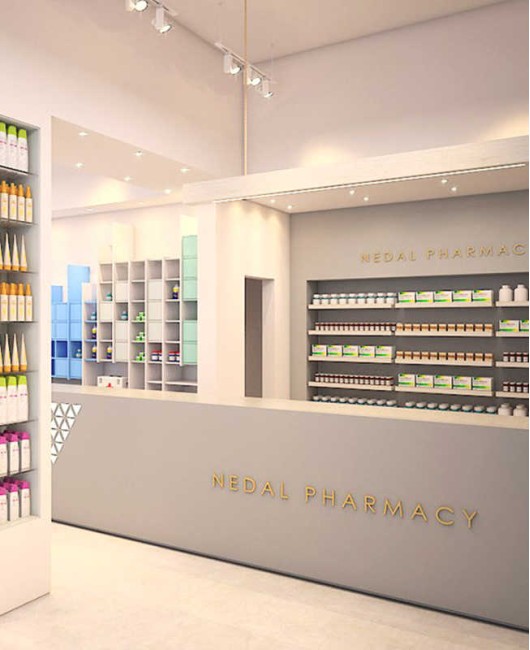 Custom Creative Modern Retail Modern Pharmacy Shelves