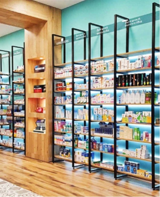 Custom Creative Modern Retail Pharmacy Medicine Rack