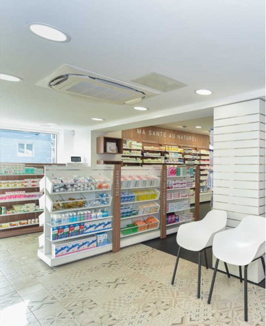 Custom Creative Modern Retail Wooden Pharmacy Store Design