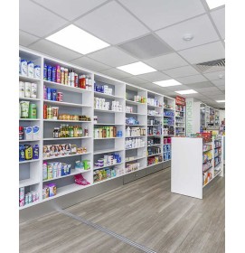 Custom Creative Modern Retail Wooden Medical Shop Rack Design