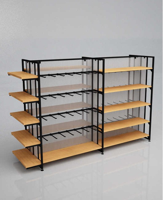 High End Creative Design Modern Double Sided Gondola Shelving