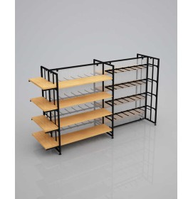 Creative Modern Store Shelves Retail Black Gondola Display