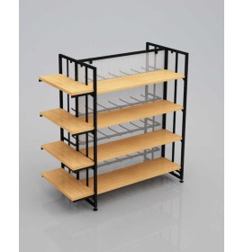 Creative Modern Store Shelves Black Retail Gondola Shelving