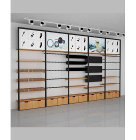 High End Creative Design Commercial Retail Wall Mounted Shelving System