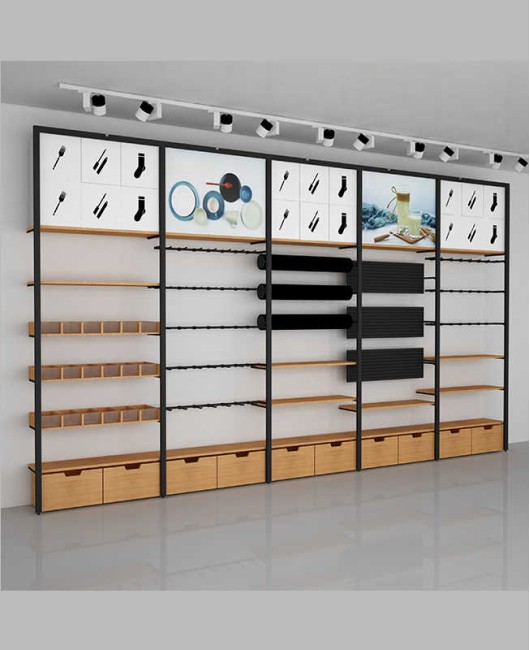 High End Creative Design Commercial Retail Wall Mounted Shelving System