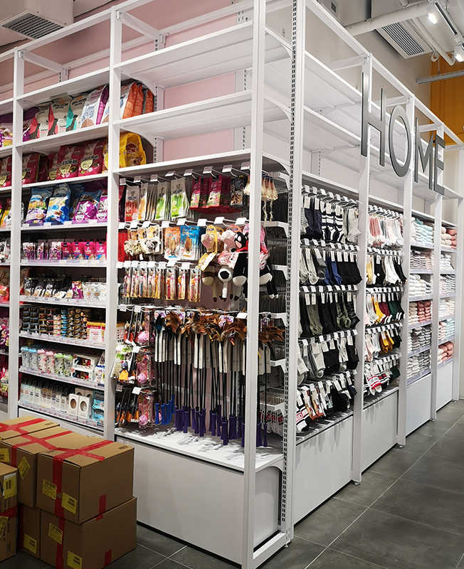 Creative Modern Retail Supermarket Shelves Wall Display Racks For Retail Stores