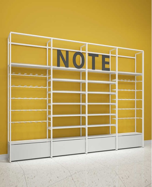 Creative Modern Retail Supermarket Shelves Wall Mounted Retail Shelving