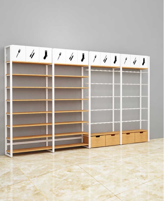 High End Creative Design Commercial Wall Display Racks For Retail Stores