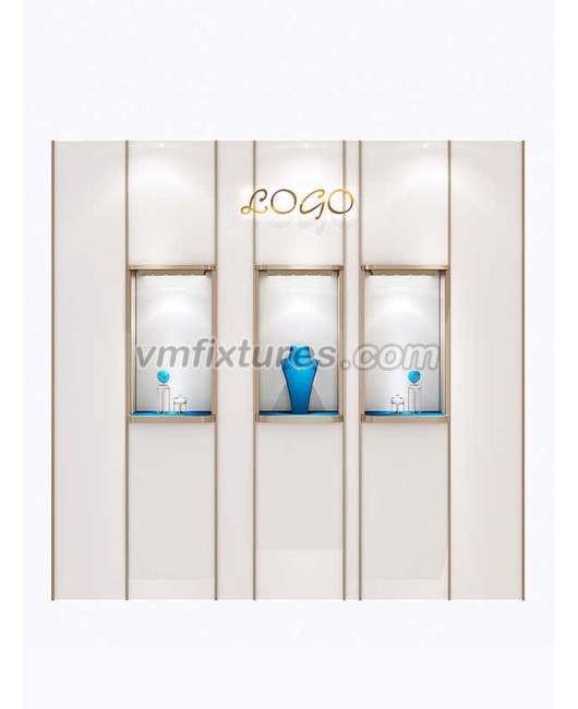 Thiết kế quầy trưng bày cửa hàng đồng hồ bằng kính bằng gỗ cao cấp