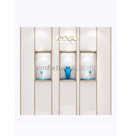 Diseño de mostrador de exhibición de tienda de relojes de vidrio de madera de alta gama