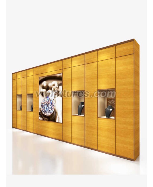 High-end houten glazen horloge winkel display toonbank ontwerp