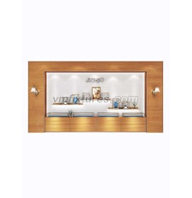 Conception de comptoir d'affichage de magasin de montre en verre en bois haut de gamme