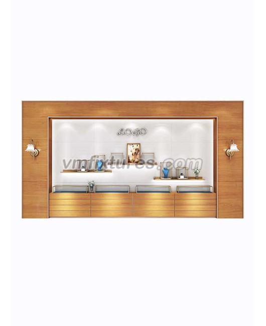 Thiết kế quầy trưng bày cửa hàng đồng hồ bằng kính bằng gỗ cao cấp