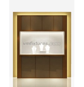 Luxury Wooden Wall Mpunted Jewelry Display Cabinet Design