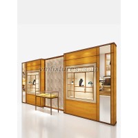 Creative Design Wooden Wall Mounted Jewelry Display Cabinet With Mirror