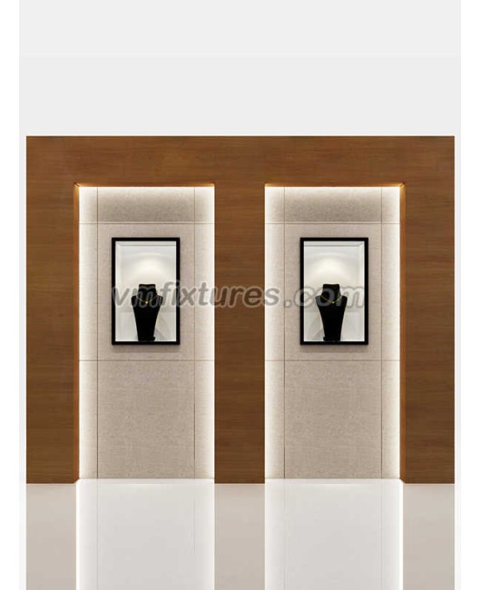 Luxury Wooden Wall Mpunted Jewelry Mounted Jewelry Cabinet