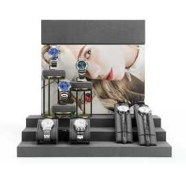 New Gray Velvet Watch Display Sets For Sale