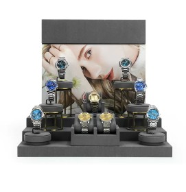 New Gray Velvet Watch Display Stands For Sale