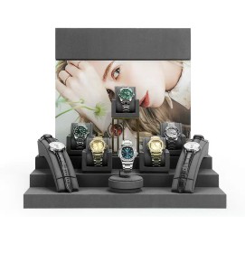 New Luxury Gray Velvet Watch Display Sets For Sale