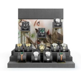 Popular Gray Velvet Watch Display Stands For Sale