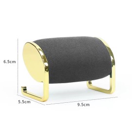 Popular Luxury Gold Metal Gray Velvet Watch Display Stand For Sale