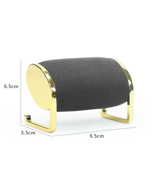 Popular Luxury Gold Metal Gray Velvet Watch Display Stand For Sale