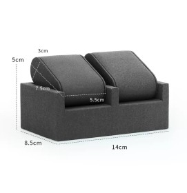 Popular New Gray Velvet Double Wrist Watch Display Stands For Sale