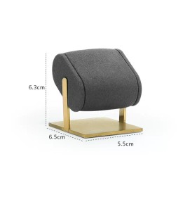 Popular New Luxury Gold Metal Gray Velvet Watch Display Stand