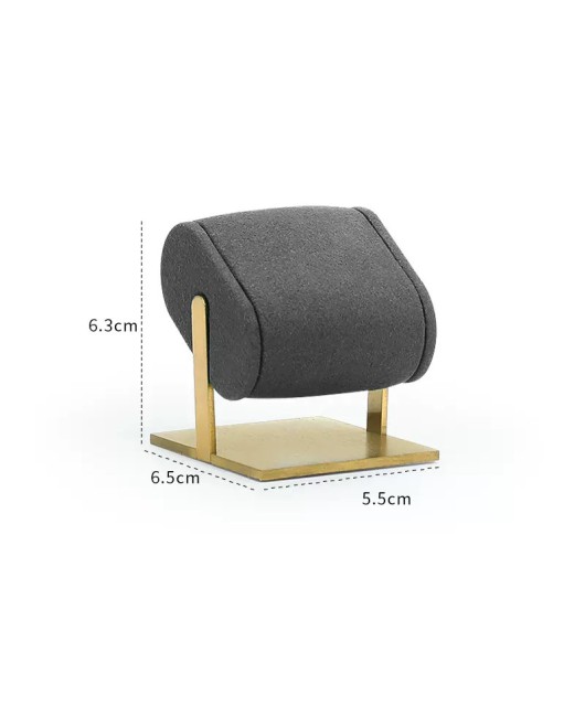 Popular New Luxury Gold Metal Gray Velvet Watch Display Stand