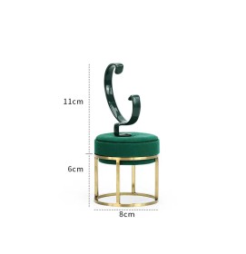 Luxury Green Velvet Watch Display Stands For Sale