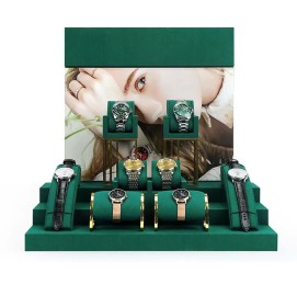 Popular New Green Velvet Watch Display Stand For Sale