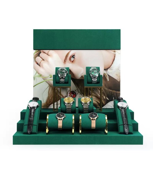 Popular New Green Velvet Watch Display Stand For Sale