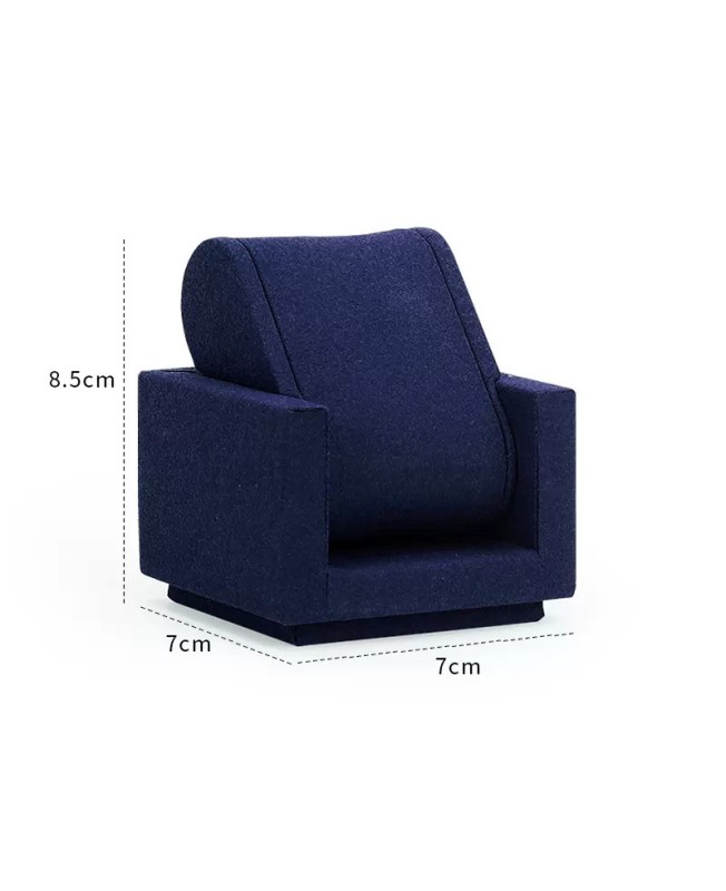 Popular New  Gold Metal Navy Blue Velvet Watch Display Stands For Sale