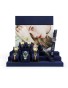 New Gold Metal Navy Blue Velvet Watch Display Stand
