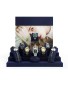 New Luxury Navy Blue Velvet Watch Display Sets For Sale