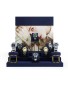 New Luxury Navy Blue Velvet Watch Showcase Display Set