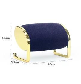 Popular Luxury Gold Metal Navy Blue Velvet Watch Display Stand For Sale