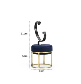 Popular Navy Blue Velvet Watch Display Stands For Sale