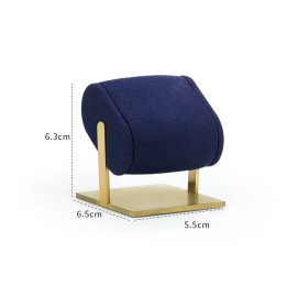Popular New Luxury Gold Metal Navy Blue Velvet Watch Display Stand