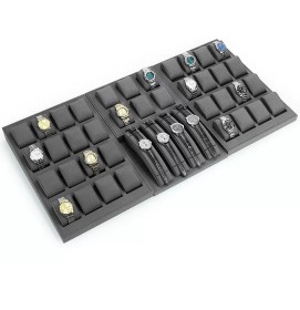 Populaire nieuwe grijze fluwelen horlogedisplaytrays te koop